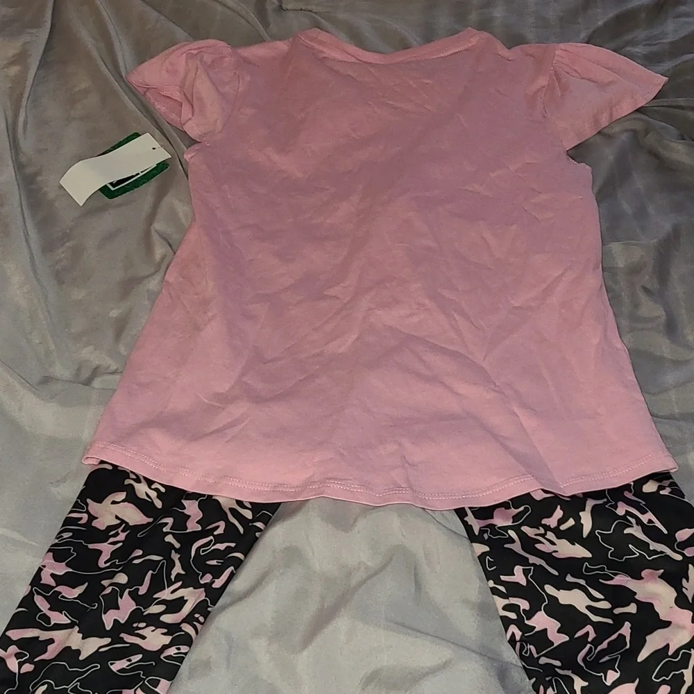 Puma Kids 2 Piece Set, Pink/Black, Large - Picture 2 of 6